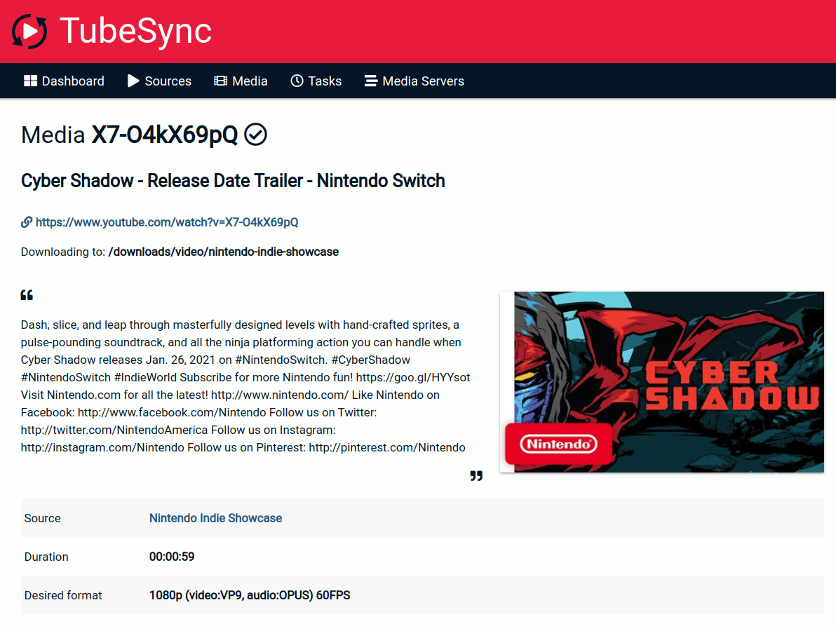 TubeSync media-details